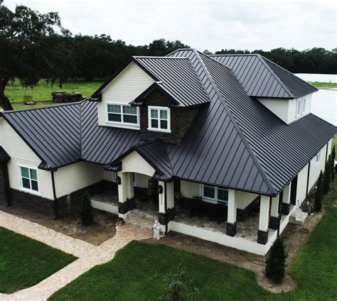 black house with black metal roof|vintage black metal roofing.